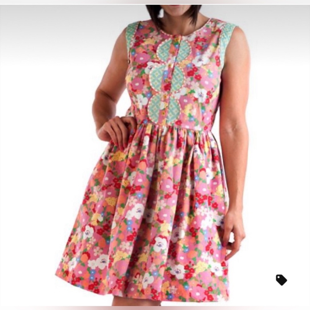 Matilda Jane Leah Dress Floral Fit Flare Size Medium